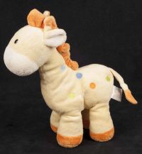 Carters Just One Year JOY Giraffe Yellow Dots Baby Lovey Plush Toy